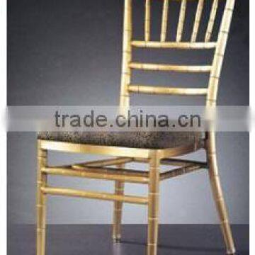 Modern Fabric Banquet Chair Wedding Dining Chair Yellow Hotel Aluminum Dining Chair BY-1232