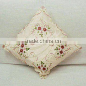 100% polyester jacquard fabric and flower embroidery cushion cover houseware household textile