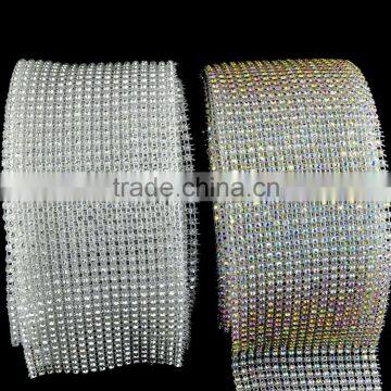 Top Quality Flexible crystal strass rhinestone strass trimming sheets, elastic stretch crystal rhinestone strass trimming mesh