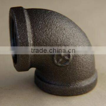 black malleable cast iron pipe fittings 90degree BS THREAD pipe fitting elbow