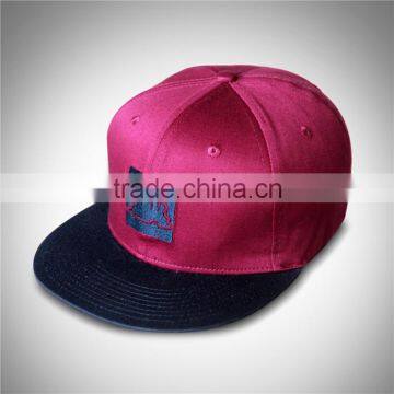 Wine/NAVY Colorway Snapback Cap, Skateboard Snapback Cap, Embroidery Logo Snapback Hat photo-2