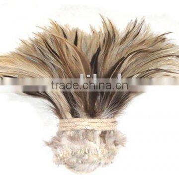 Natural Cream Badger Hackle Strung