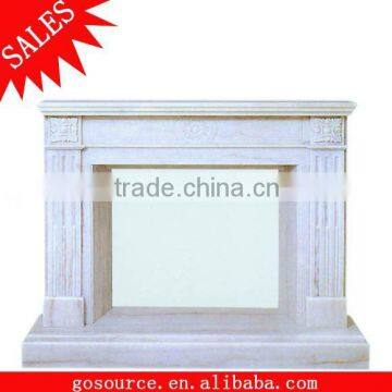 marble stone wall mounted fireplace