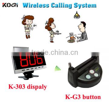 wireless service call button system for restaurant guest remote control beepers