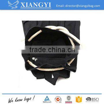 Fashionable Durable 16OZ Washed Canvas Drawstring Bucket Bag Outdoor Football Basketball Backpack photo-5