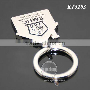 Public Good Souvenirs House Shape Engraved Logo Promotional Customized Metal House Key Ring photo-5