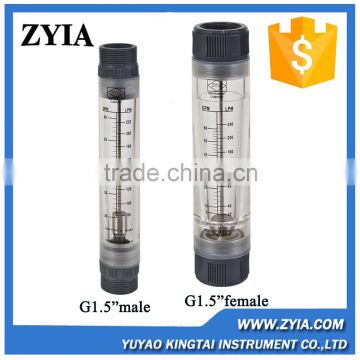 Inline tube portable chemical acid flow meter