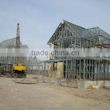 Light cheaper prefab steel structure villa For Angola Market JHX-SS1005-C/tel 13668875547