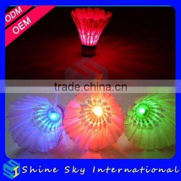 High Quality LED Flashing Badminton Colorful Shuttlecock