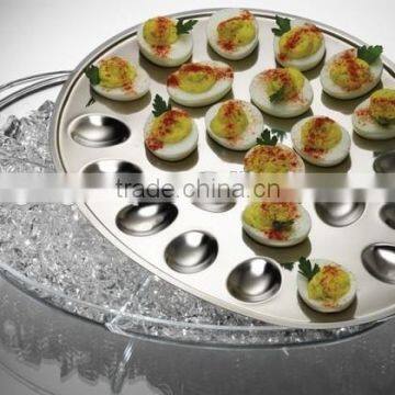 Iced Eggs,Eggs Stay Fresh And Pretty On Stainless Steel Ice Tray