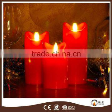 Plastic candles with moving flame LED light