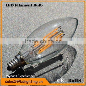 4W 440LM Led Filament Bulbs Light 360 Angle Warm White 2700K E27 E14 C35 Led Lights Edison Lamp 80-240V