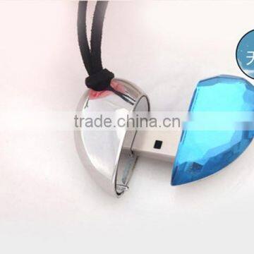 USB Flash Drive Customize Company Logo Bulk Cheap Heart Necklace Design 2GB 8GB photo-6