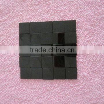 Hot seller semi preious stone black agate gemstone square double flat