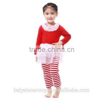 wholesale christmas kids clothes young girl cotton panty red high-quality t shirt