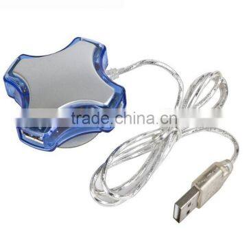 Most Popular Christmas Gift Hot Sale ABS Material 4 Ports Colorful Usb Cable Hub /splitter 2.0 for Laptop,pc,keybord,u-disk