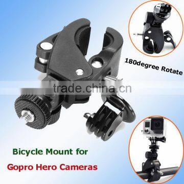 180degree Rotate Best Bike Bicycle Scooter Motorcycle Golf Stroller Handlebar Clamp Mount Holder for Gopro SJ4000 Sport Camera