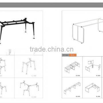 fashion round tube meeting table;simple round steel table legs