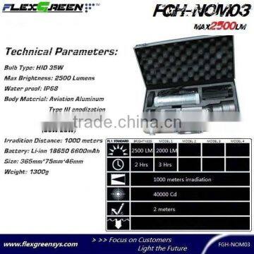 Rechargeable 18650 Battery 35W HID Military Torch photo-3
