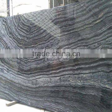 Black marble wood veined marble slab