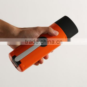 Hand Crank Rechargeable LED Flexible LED SOS Flashlight With USB Charger