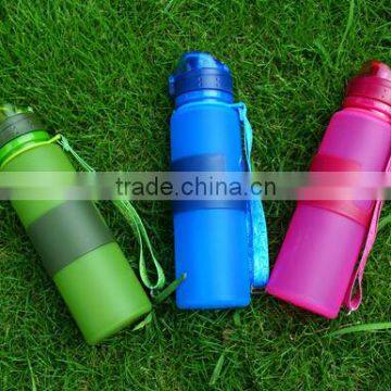 2016 Hot Sale Custom Fold Silicone Water Bottle