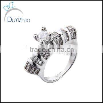 Fashion diamond ring for girlfriend, gold ring jewelry