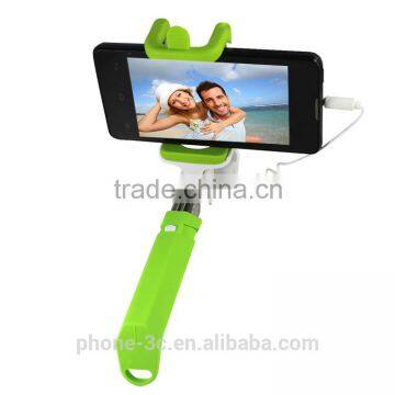 Gadgets hot selling 2015 Private label Folding mini monopod with cable Promotional gifts rainbow tripod selfie stick 2015