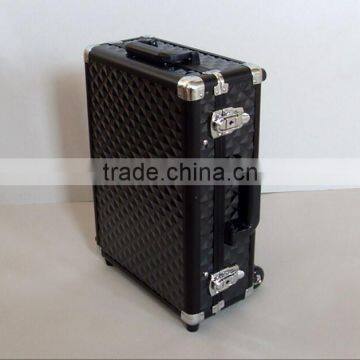 Makeup case with lights D9553K(black big diamond pattern)