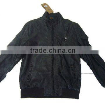 2013 Men's Leather Jackets With Stand up Collar