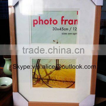 hangmade collage photo frame, 2 openings picture collage frame