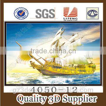 2016 custom plastic moving lenticular 3D picture with lake from China factory