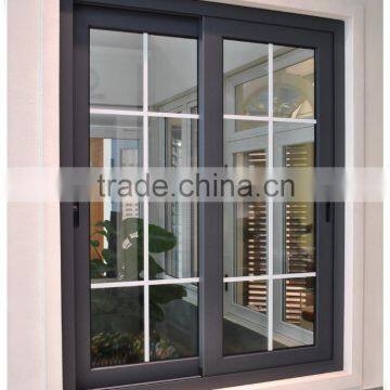 Wood color frame cheap house sliding windows for sale