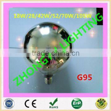 G95 shadowless bulb18W--105w edison globle halogen plating lamp E27