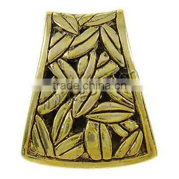 19x24x7mm Plated Trapezium Brass Slide Charm 720579