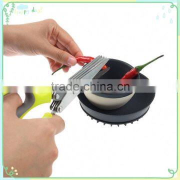 Chop Herbs Shears With Anti-Slip Silicone Coated On The Handle Multipurpose Kitchen Shear 5 Blades photo-3