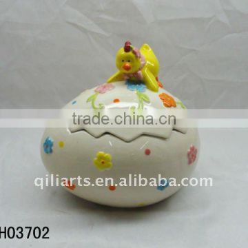 Ceramic Easter gift cookie jar