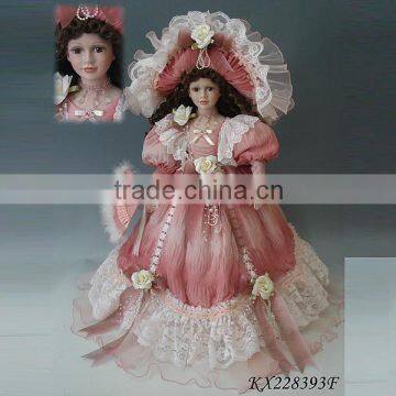 Promotion 22inches Ceramic Victoria Princess Doll ceramic porcelain doll faces