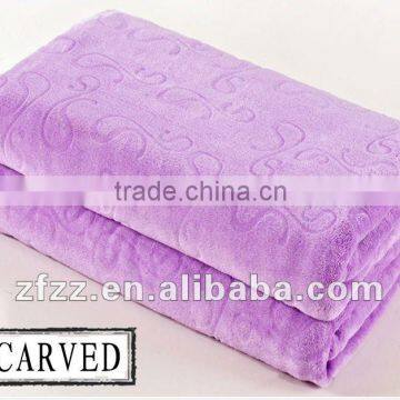 Hot sell embossed coral fleece blanket