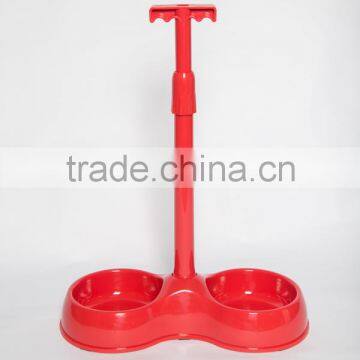 best seller easy feeder double plastic red pet bowl
