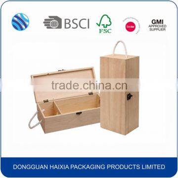 Good price single wood wine bottle box with lock