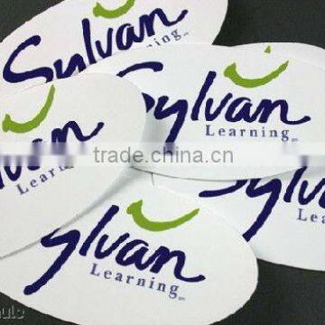 waterproof oval bumper decal with uv printing