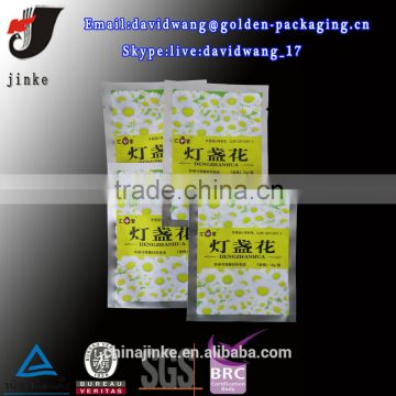 Laminated plastic herb packaging pouch