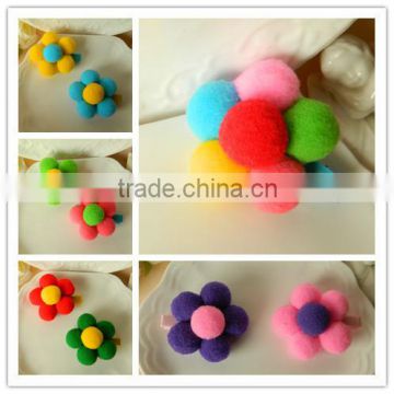 Fashion girl color pompom clip