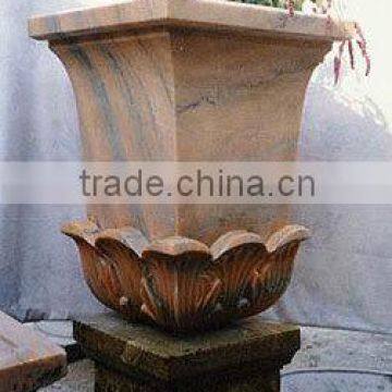 Custom Planter Pot Flower Marble Garden Hand Made Outdoor Stone