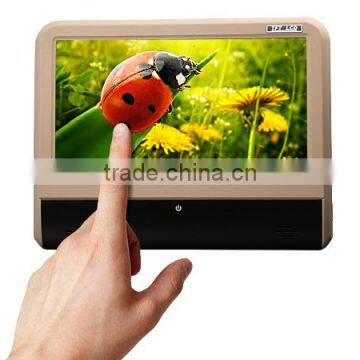 MILION 9" Digital Touch Screen Slimmest Attached Headrest DVD player (L0280 ,Tan Color)