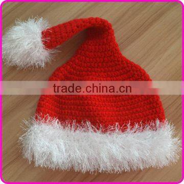 2015 new handmade baby crochet christmas santa hats for kids