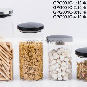 GPG001C High borosilicate glass jar with plastic lid