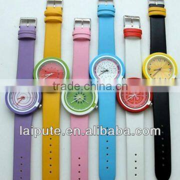 Fashion silicone watch,leather jelly fruit watches hot sale 2013