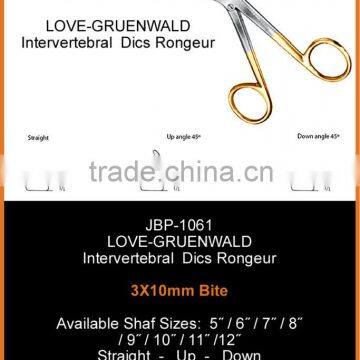 Love Gruenwald Intervertebral Disc Rongeur, ivd rongeurs, spinal instruments, orthopaedic instruments